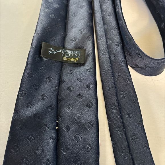 Vintage Wembly Polyester Diamond Print Neck Tie - Picture 2 of 5